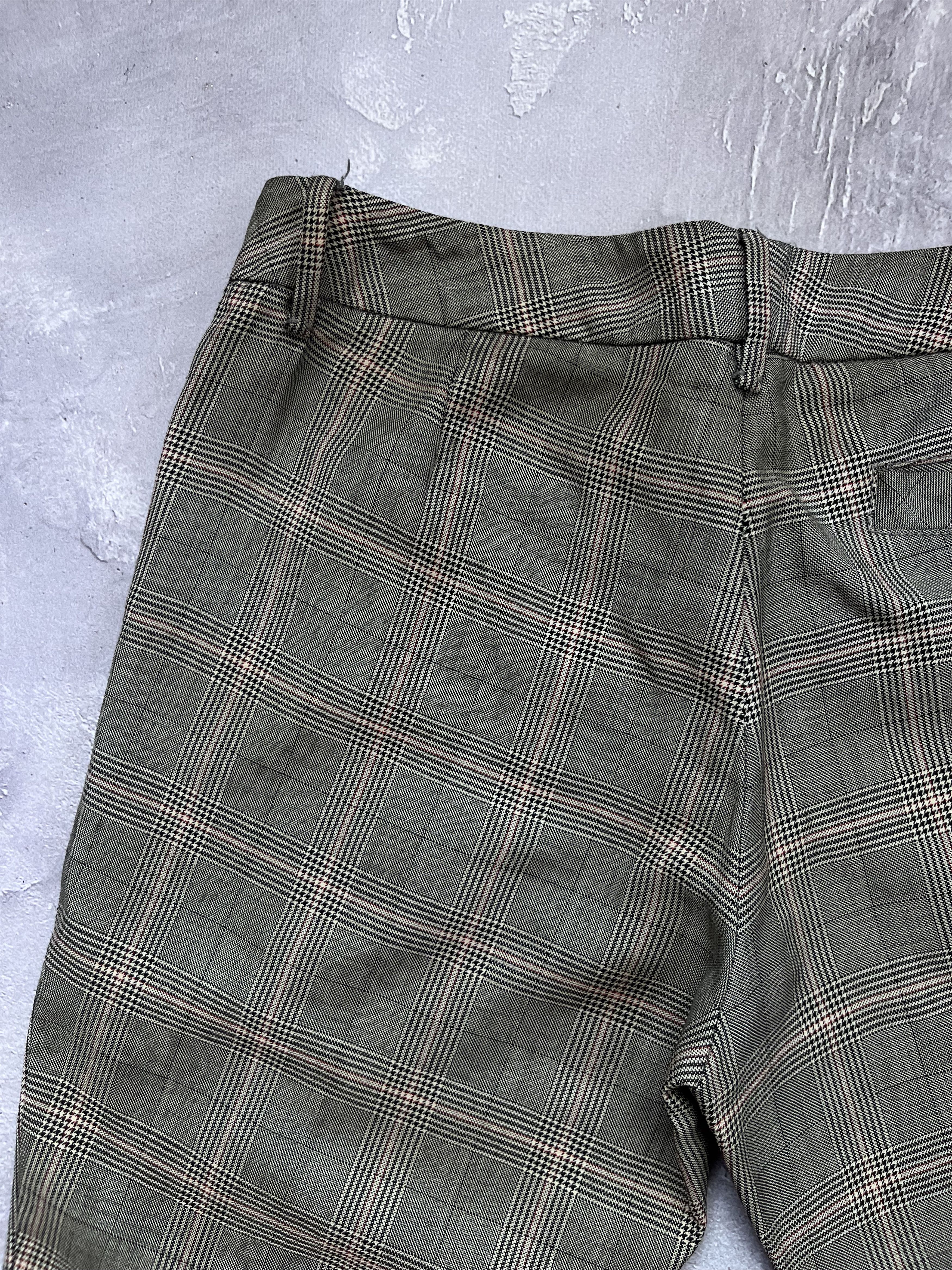 Gucci Gucci Tom Ford Era Silk/Wool Gray Check Trousers Pants Size 28" / US 6 / IT 42 - 21 Thumbnail