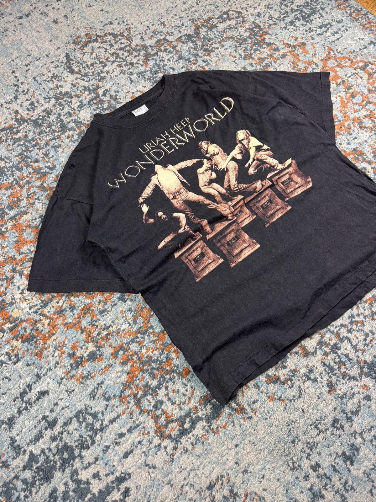 Band Tees Vintage 90s Uriah Heep wonderworld graphic band tee boxy fit Size US L / EU 52-54 / 3 - 3 Thumbnail