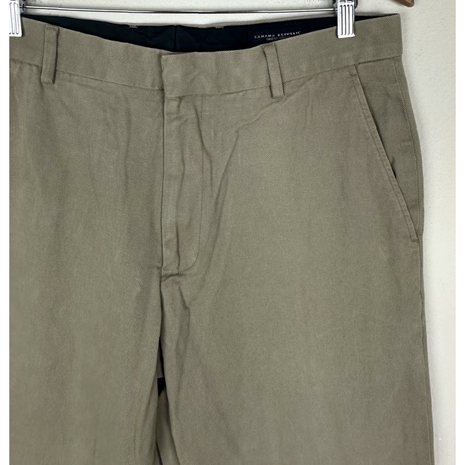 Banana Republic VINTAGE Banana Republic Chino Pants 34x33 Mens Regular Khaki Solid 90s Bohemian Retro Preppy Fall Spring Summer Winter Cotton Size US 34 / EU 50 - 3 Thumbnail