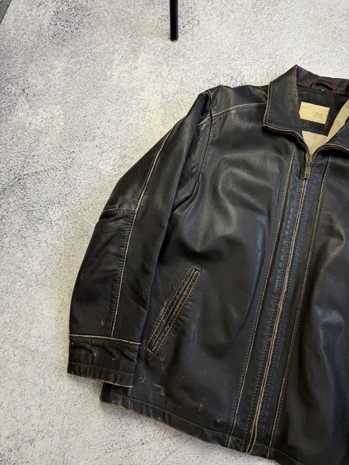 camel active Vintage Camel Active Leather Jacket Rare Old Money Size US M / EU 48-50 / 2 - 5 Thumbnail