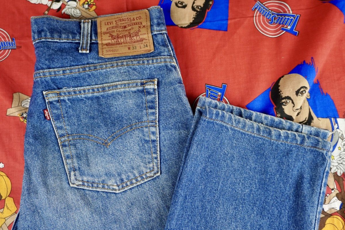 Levi's Vtg Levis 505 0217 Usa Made 90s Baggy Mens Grunge Punk Size US 32 / EU 48 - 1 Thumbnail