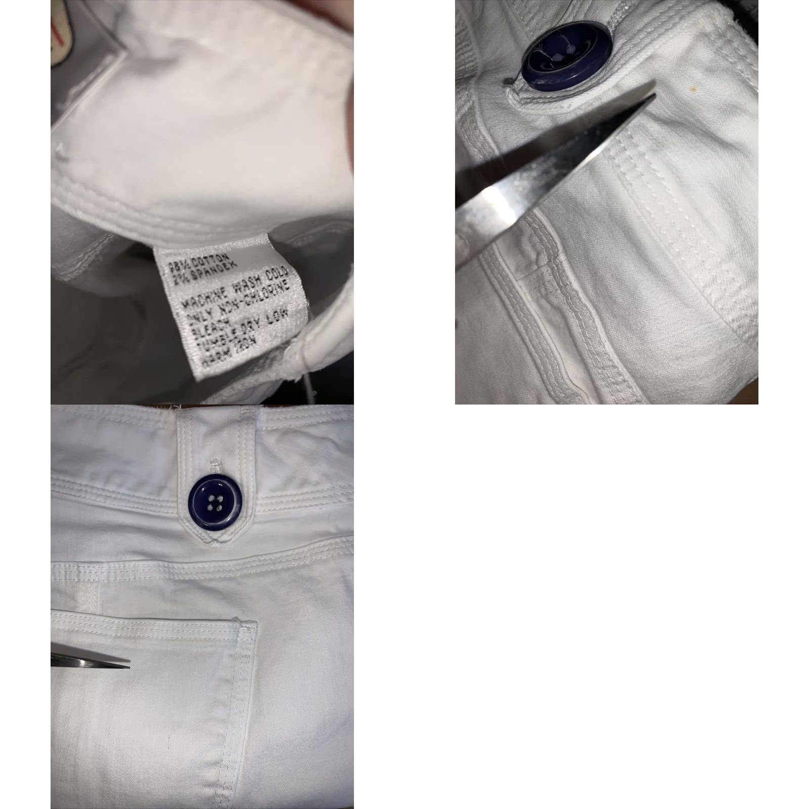 Talbots Talbots Petites White Capri Pedal Pusher Pants Womens Sz 4-6304 Capris Pants Petite White Talbots 4P Womens Size 27" / US 4 / IT 40 - 8 Thumbnail
