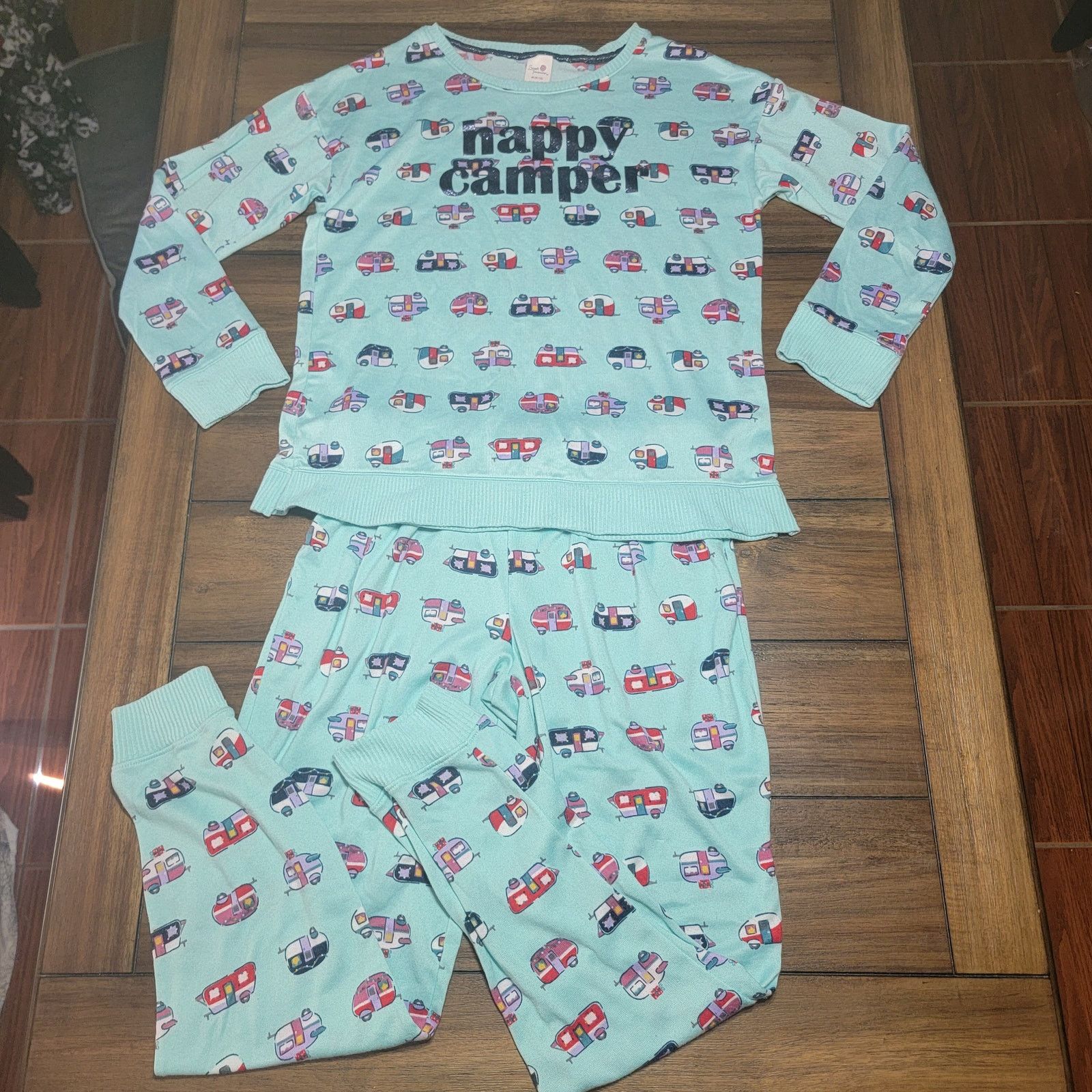 Other 2 Pc Secret Treasures LS Pj Set "Happy Camper" - Med(8-10) Size M / US 6-8 / IT 42-44 - 1 Thumbnail