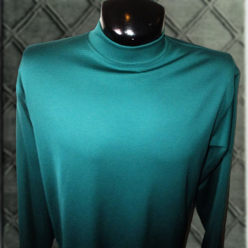 Banana Republic BANANA REPUBLIC Green Long Sleeve Mock Neck Top Mens L Shirt Size US L / EU 52-54 / 3 - 1 Thumbnail