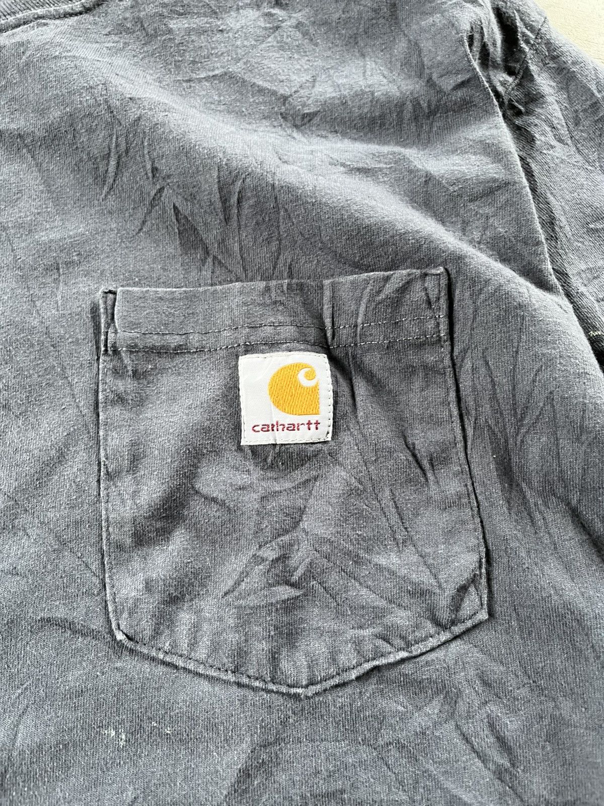 Carhartt × Vintage ⚡️Vintage Carhartt Single Pocket Logo Long Sleeve Tees Size US L / EU 52-54 / 3 - 2 Thumbnail