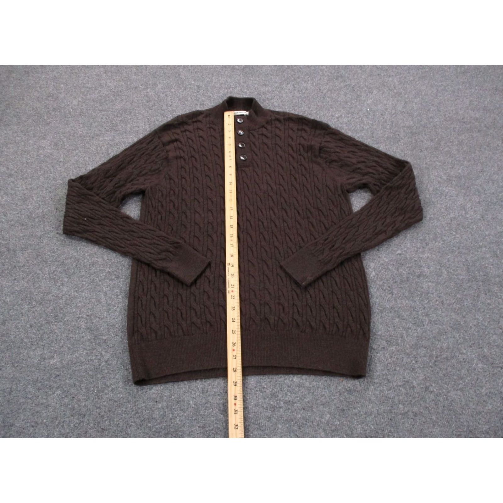 Peter Millar Peter Millar Sweater Mens L Merino Wool Pullover Casual Cable Knit Henley Size US L / EU 52-54 / 3 - 3 Thumbnail