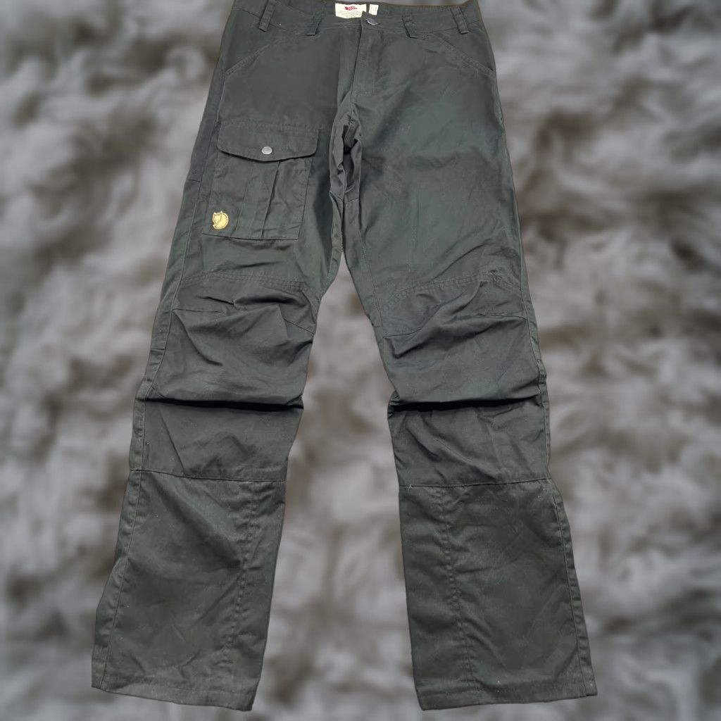 Vintage Fjällräven Niis Trousers Mens Pants Size EU 46 Black G-1000 Outdoor Track Pants Mens Size US 30 / EU 46 - 1 Thumbnail