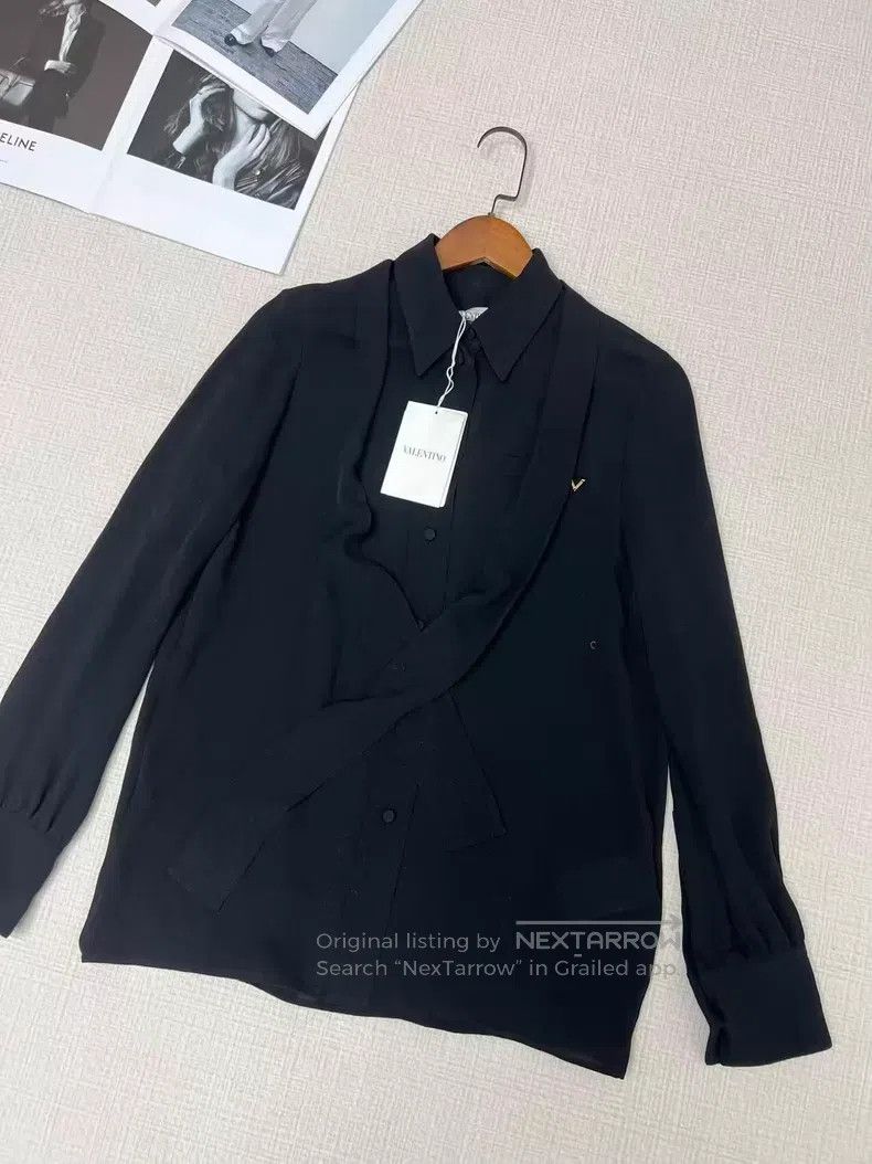 Valentino Valentino Silk logo shirt Size XS / US 0-2 / IT 36-38 - 2 Thumbnail