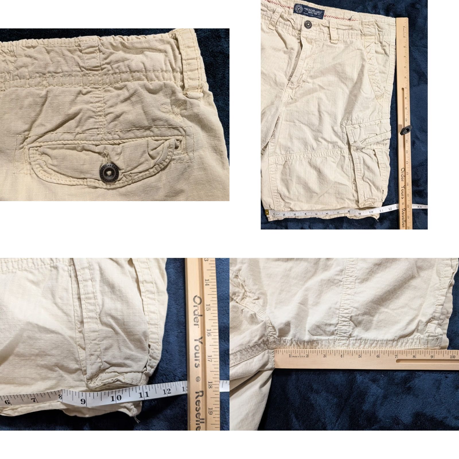 American Eagle Outfitters American Eagle Men's Classic Length Casual Shorts 9" Inseam Ivory Cream Size 33 Size US 32 / EU 48 - 8 Thumbnail