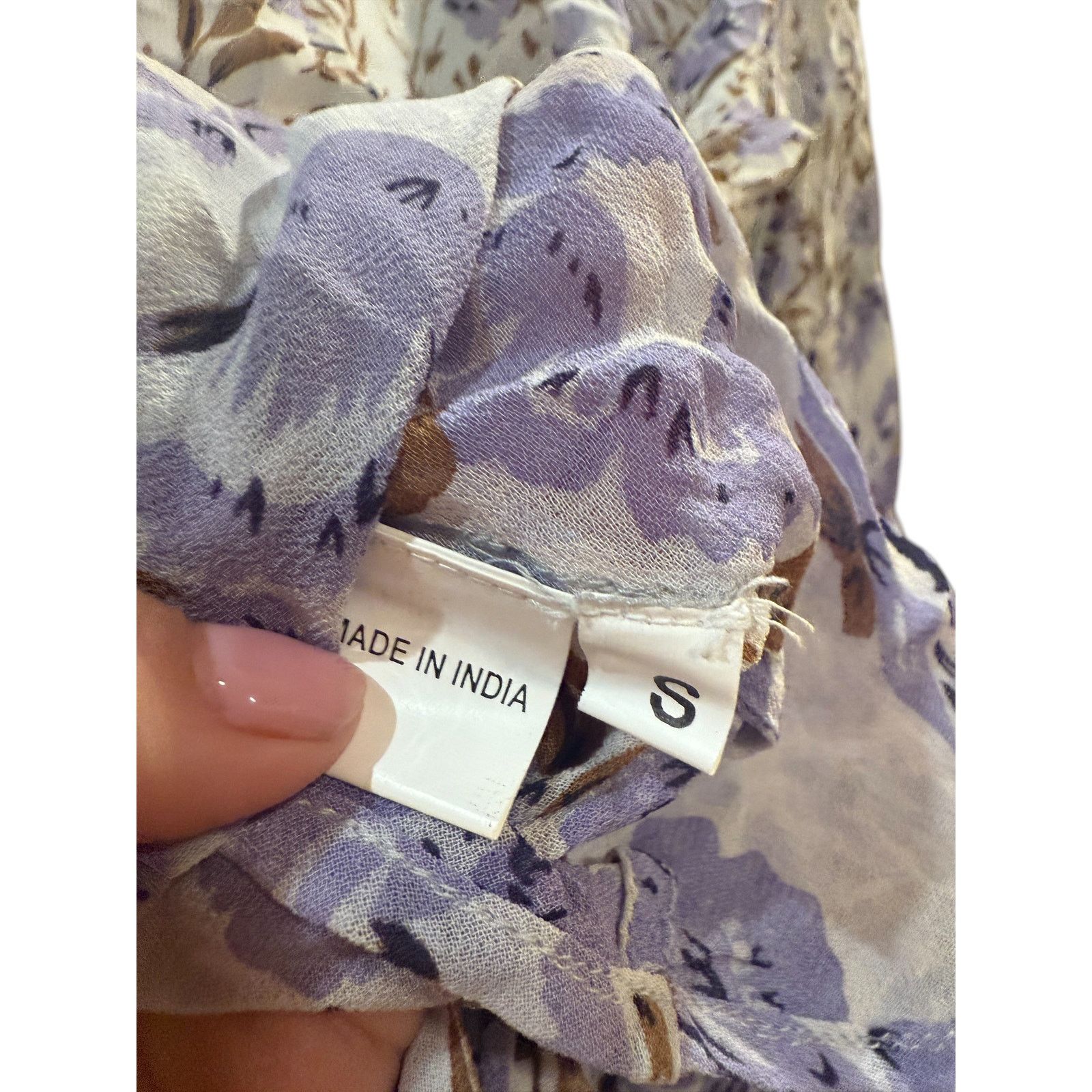 Chan Luu Chan Luu Stonewash Mix Floral Wrap Top Sheer Lilac Print S Size S / US 4 / IT 40 - 5 Thumbnail