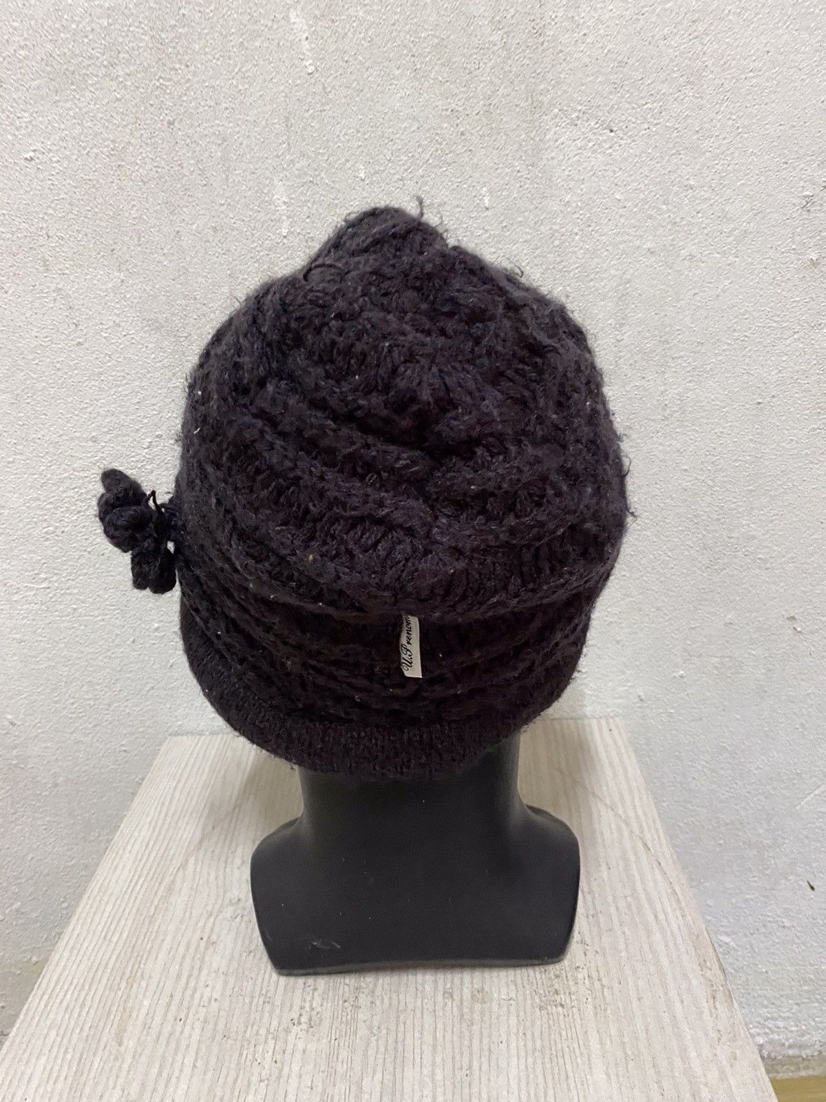 Renoma × Vintage U.P Renoma Crochet Rare Design Beanie Hat Size ONE SIZE - 4 Thumbnail