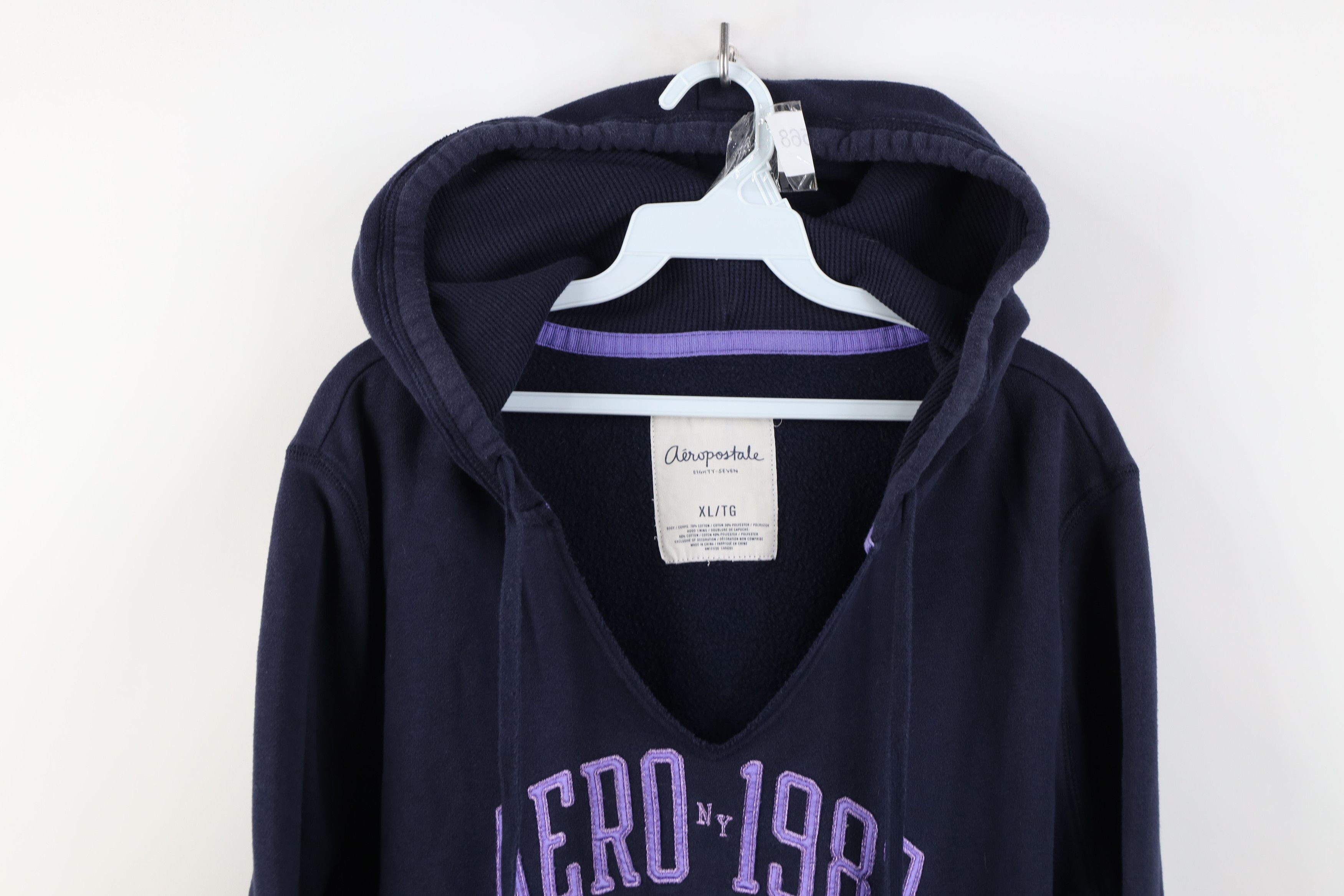 Aeropostale Vintage 90s Y2K Aeropostale Bella Hoodie Sweatshirt Blue Size XL / US 12-14 / IT 48-50 - 2 Thumbnail