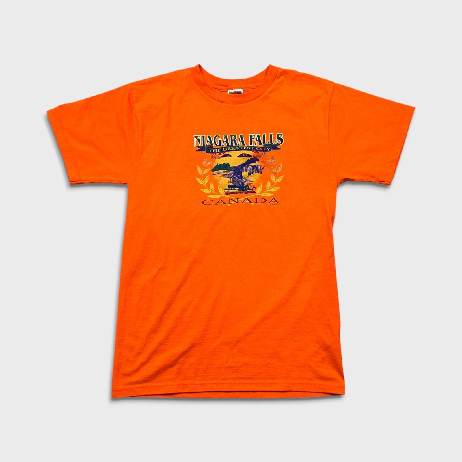 Stussy × Vintage Vintage 90s Stussy Orange Old Skool Flavor Tee 