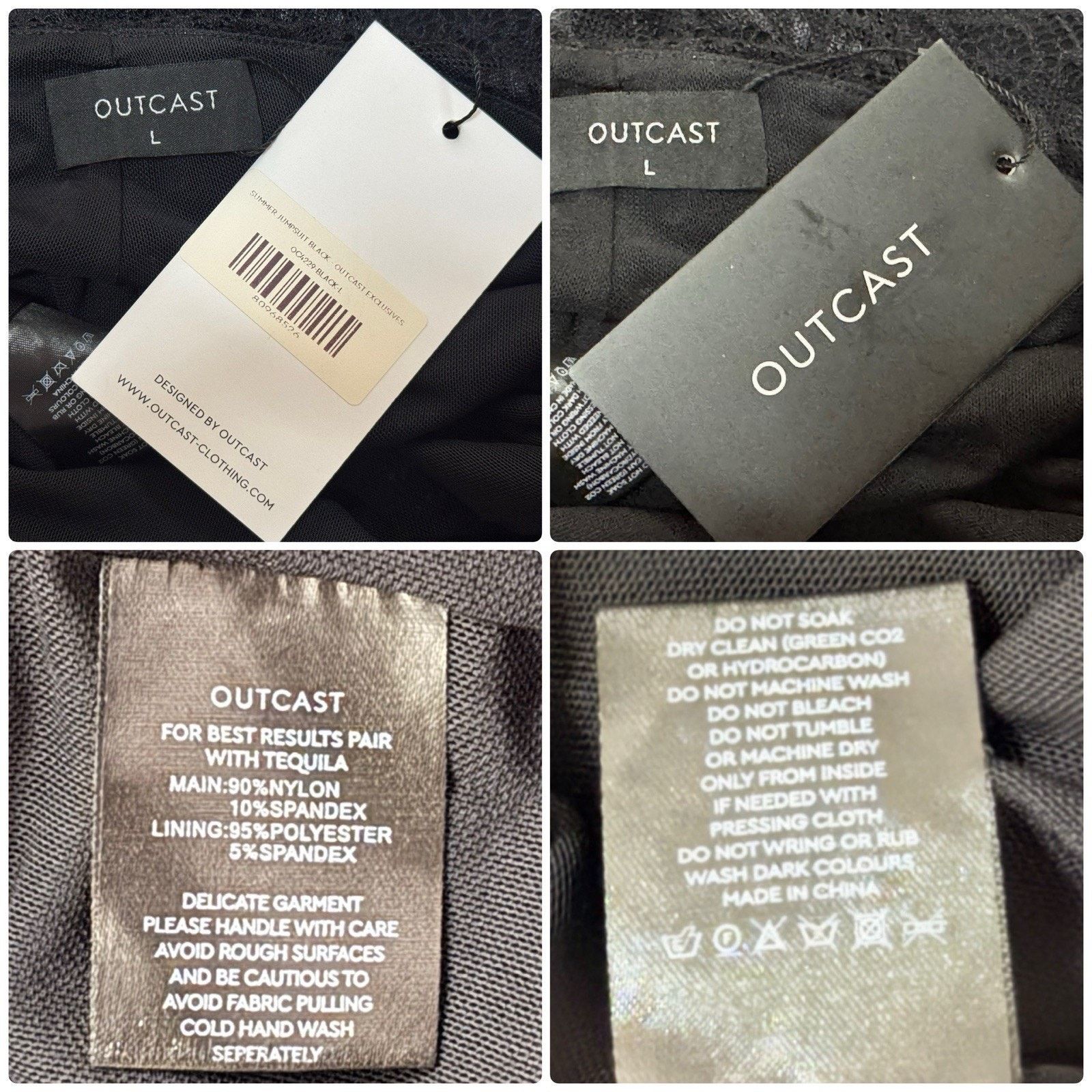 Outkast OUTCAST Sexy Lace Cutout Flare Jumpsuit Black Size Large NEW Size 34" / US 12 / IT 48 - 9 Thumbnail