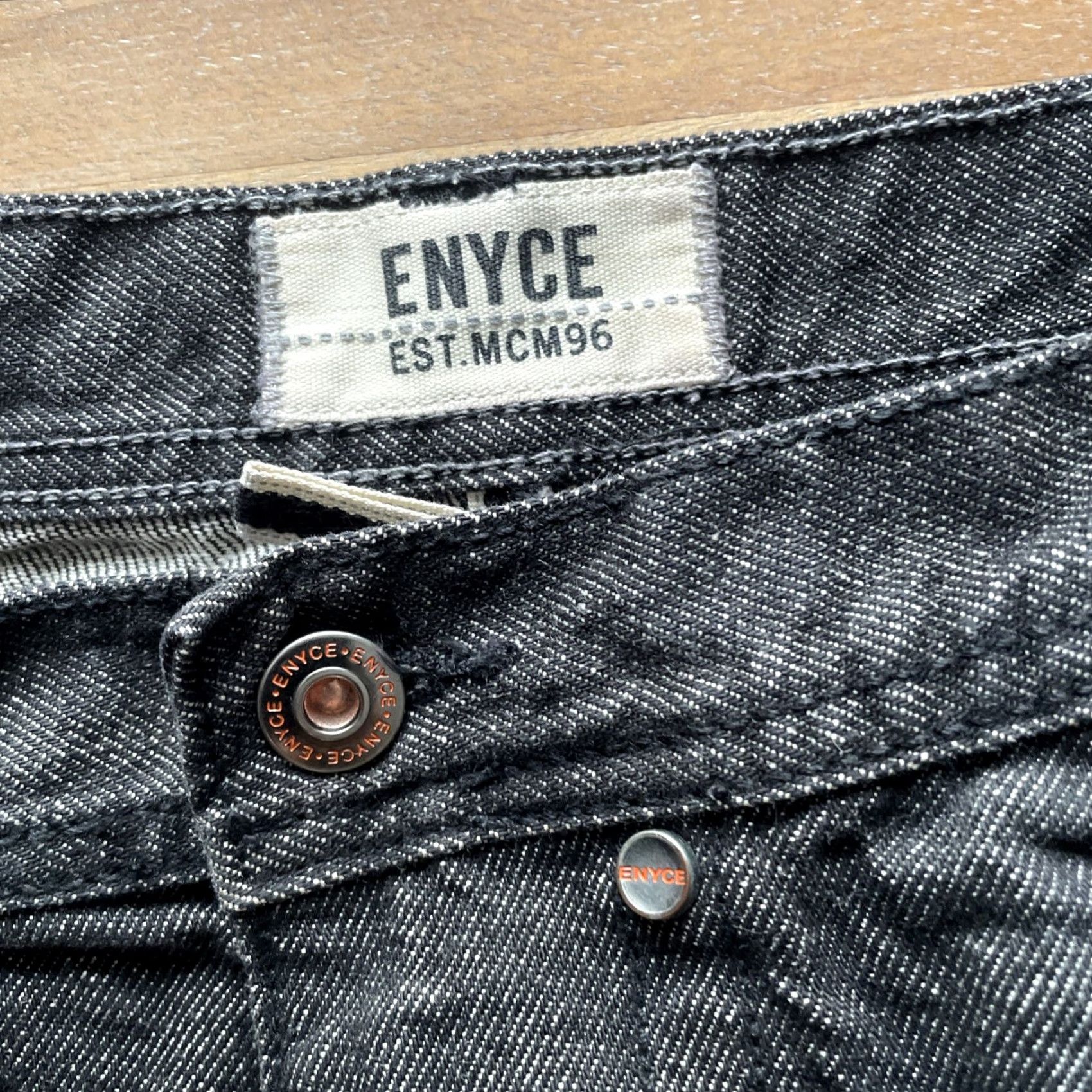 Enyce VINTAGE Enyce Jeans Mens Jeans 42x33 Baggy Hip Hop Skater Embroidered Logo Black 90s Y2K City Grunge Hip Hop Mens Jeans Size US 42 / EU 58 - 3 Thumbnail