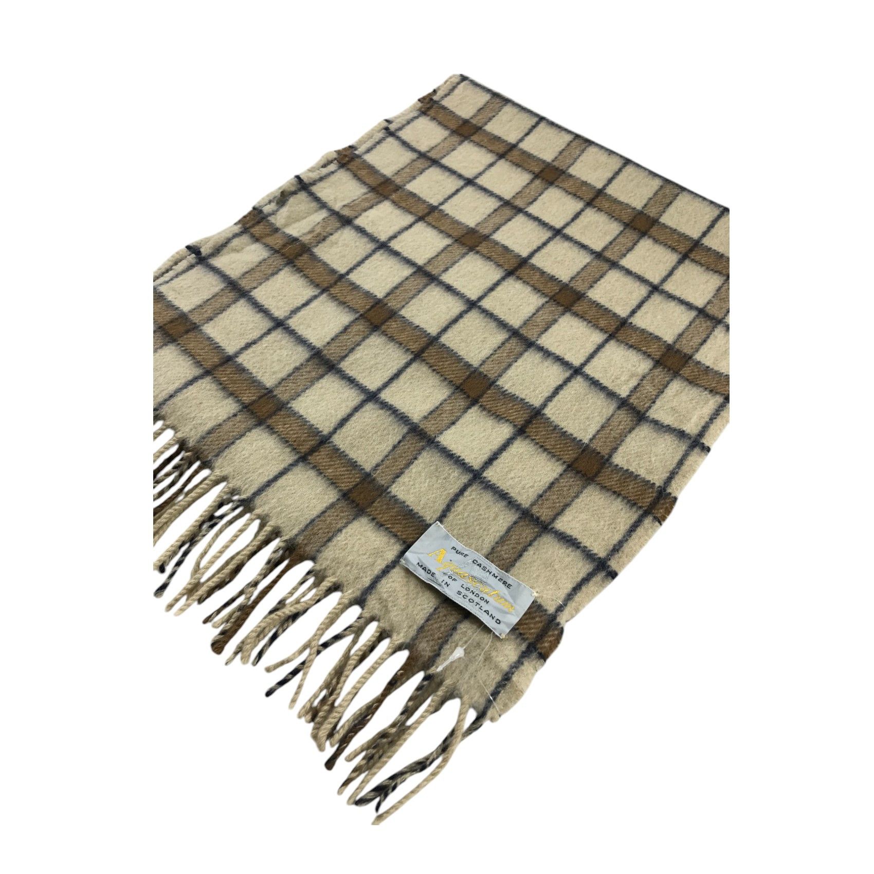 Aquascutum × Vintage Aquascutum Scarf / Muffler / Neckwear - WW1222 Size ONE SIZE - 3 Thumbnail