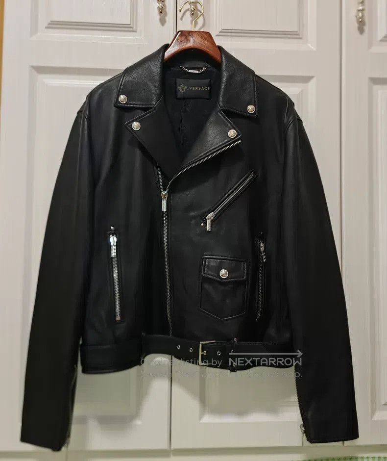 Versace Versace Motorcycle leather coat Size US XXL / EU 58 / 5 - 1 Thumbnail