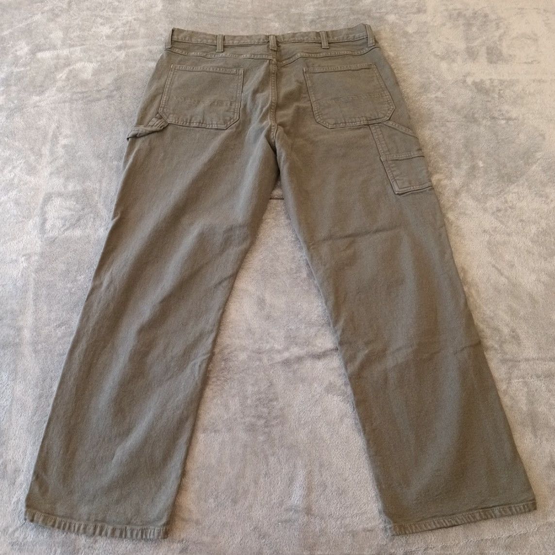 Old Navy Old Navy Pants Mens 38 Gray Double Knee Carpenter Utility Canvas Workwear 36x28 Size US 38 / EU 54 - 2 Thumbnail