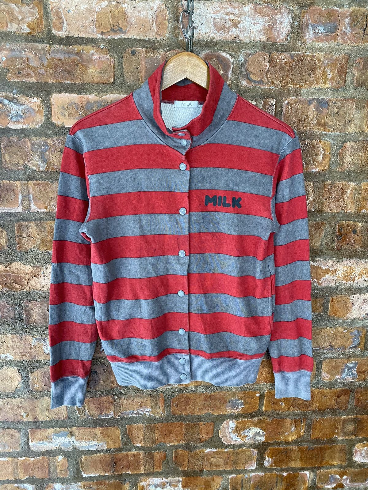 Japanese Brand 90's MILK , MILK BOY punk border shirt Size M / US 6-8 / IT 42-44 - 6 Thumbnail