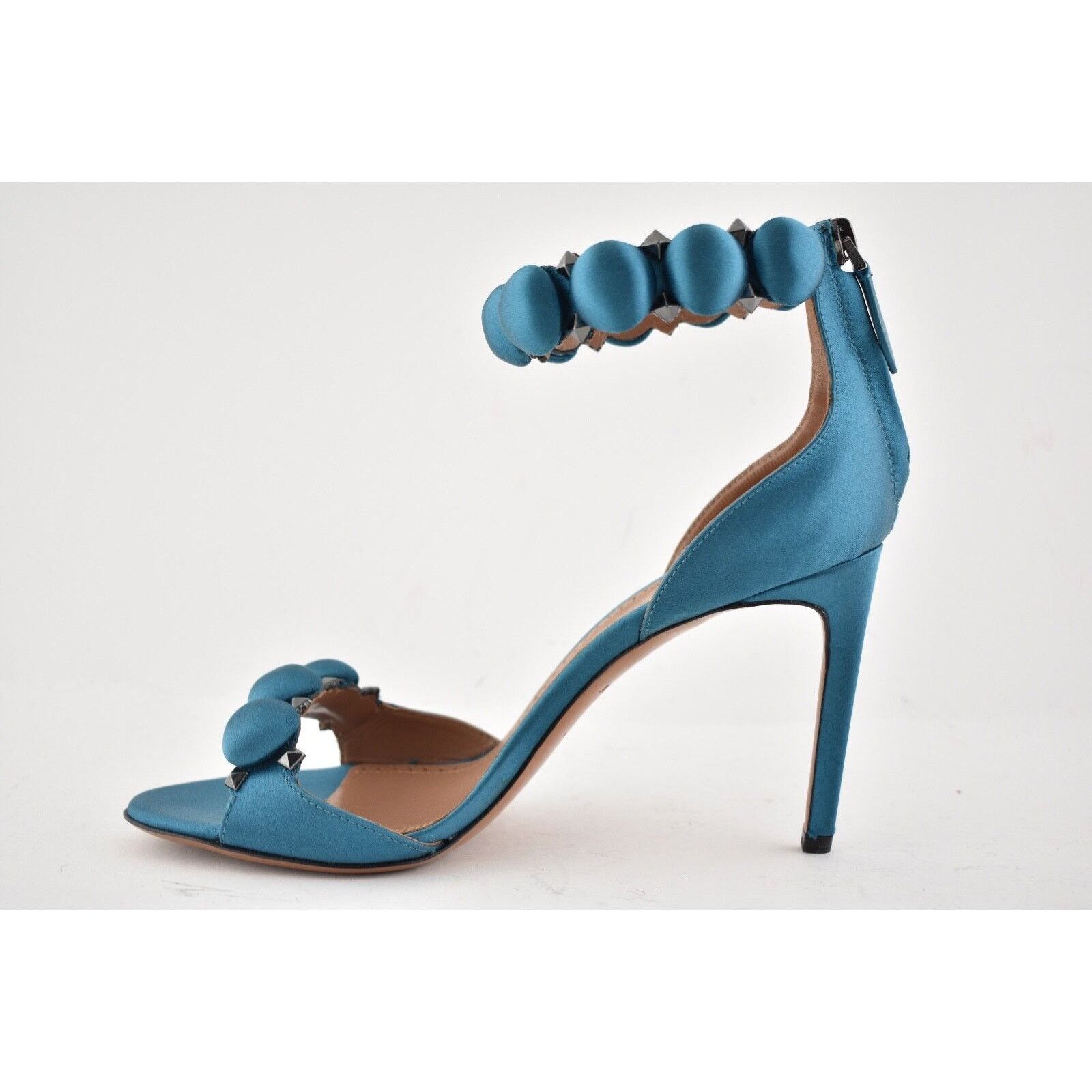 Alaia 90mm Canard Satin Studded Ankle Strap Sandal Heel Pump 37.5 Size US 7.5 / IT 37.5 - 5 Thumbnail