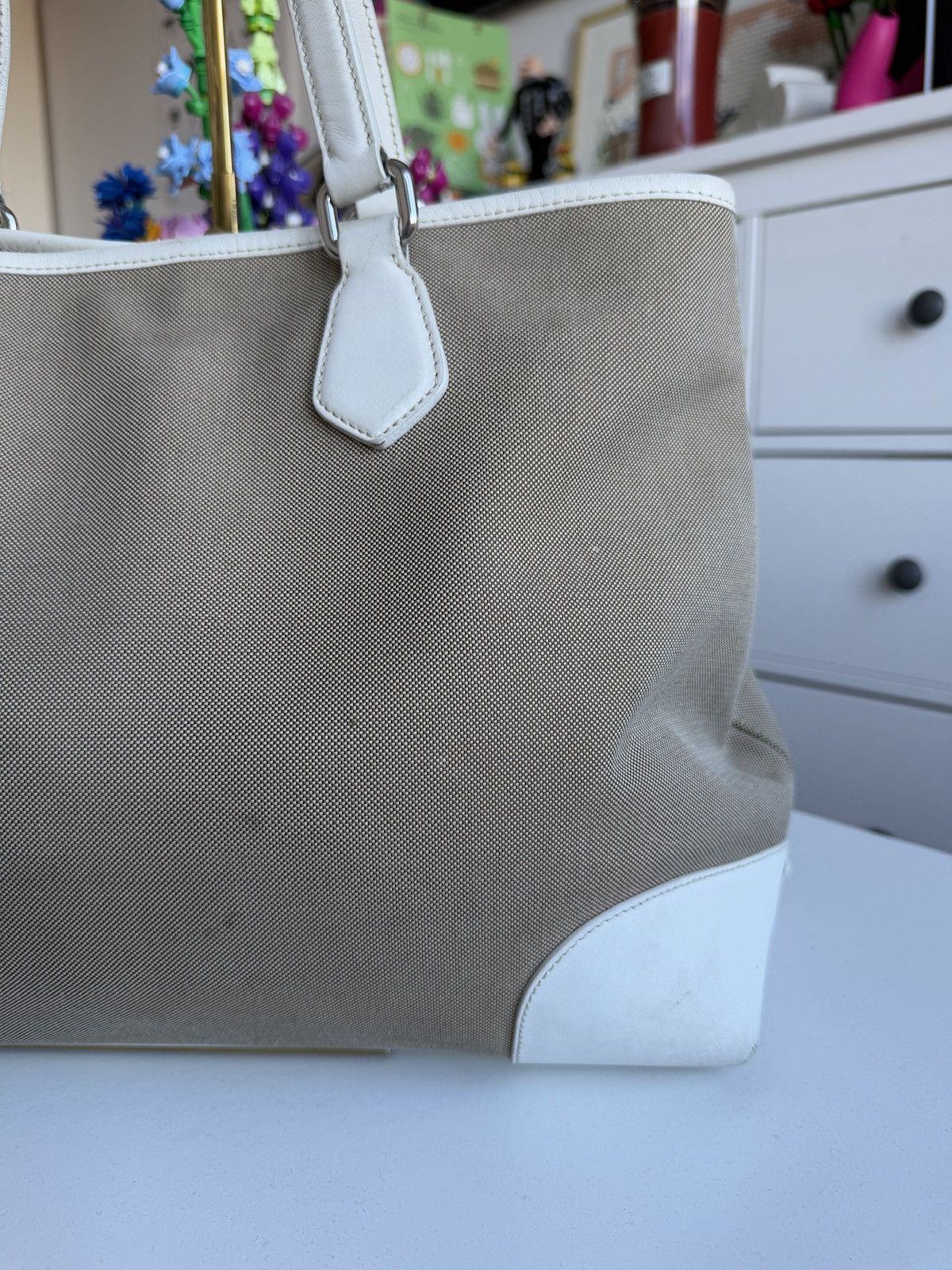 Designer × Prada Prada Jacquard logo canvas tote / shoulder bag designer y2k Size ONE SIZE - 21 Thumbnail