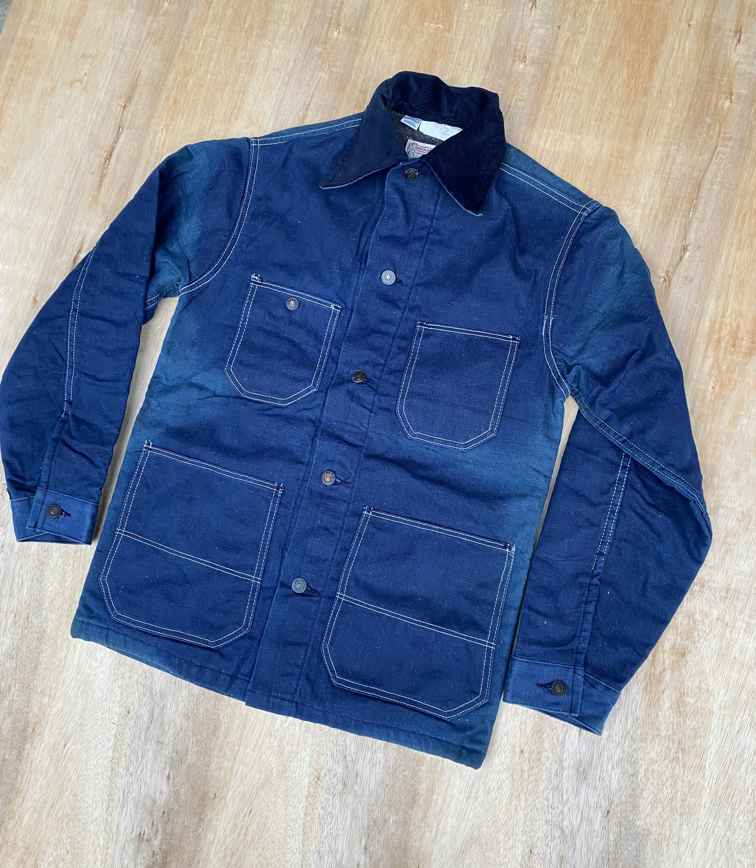 Edwin Vintage 80S Edwin sunfaded Chore denim jacket inner blanket Size US S / EU 44-46 / 1 - 2 Thumbnail