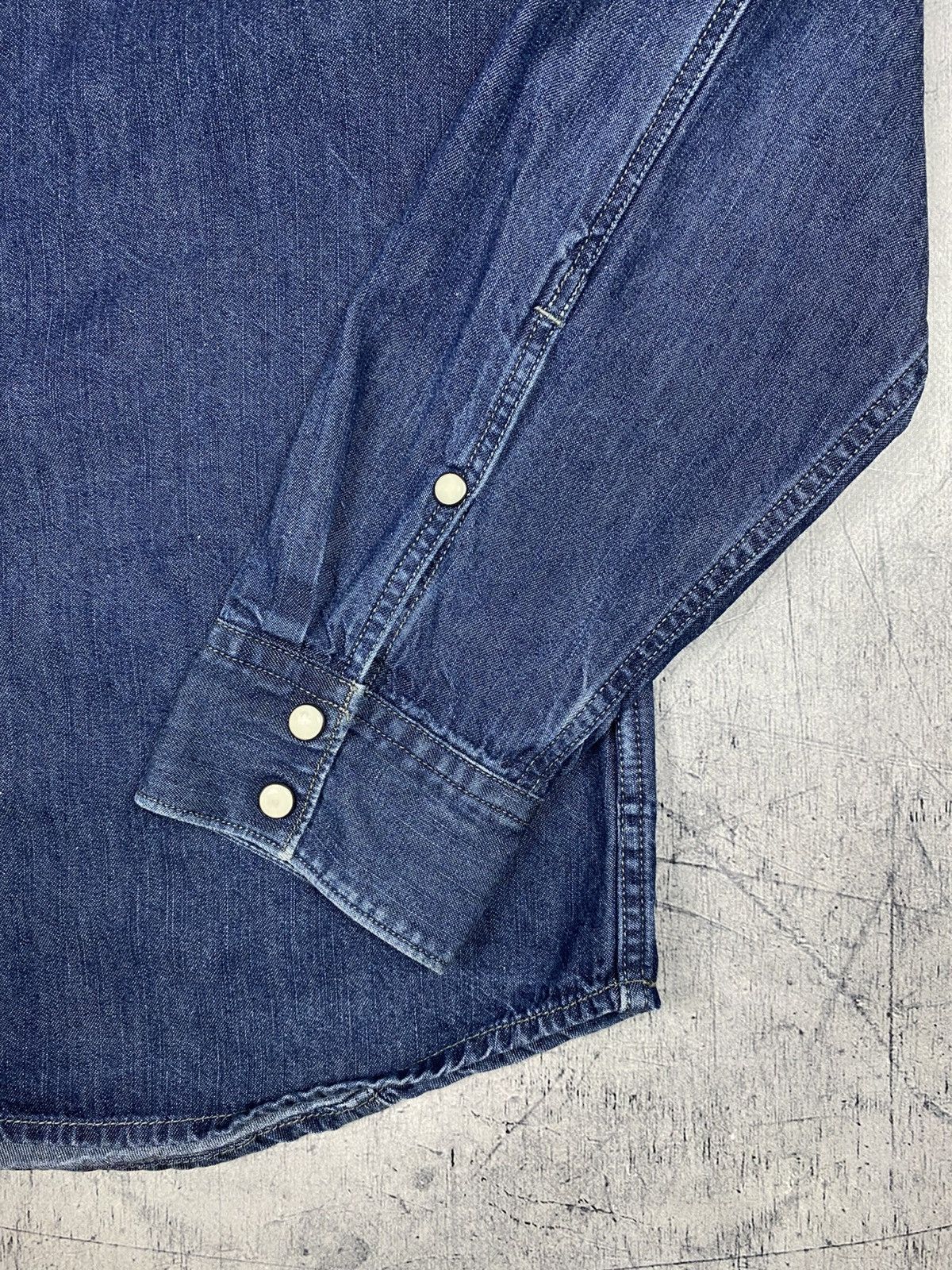G-Star G-Star RAW Denim Western Shirt Blue Snap Button Tailor Shirt Size US XL / EU 56 / 4 - 12 Thumbnail