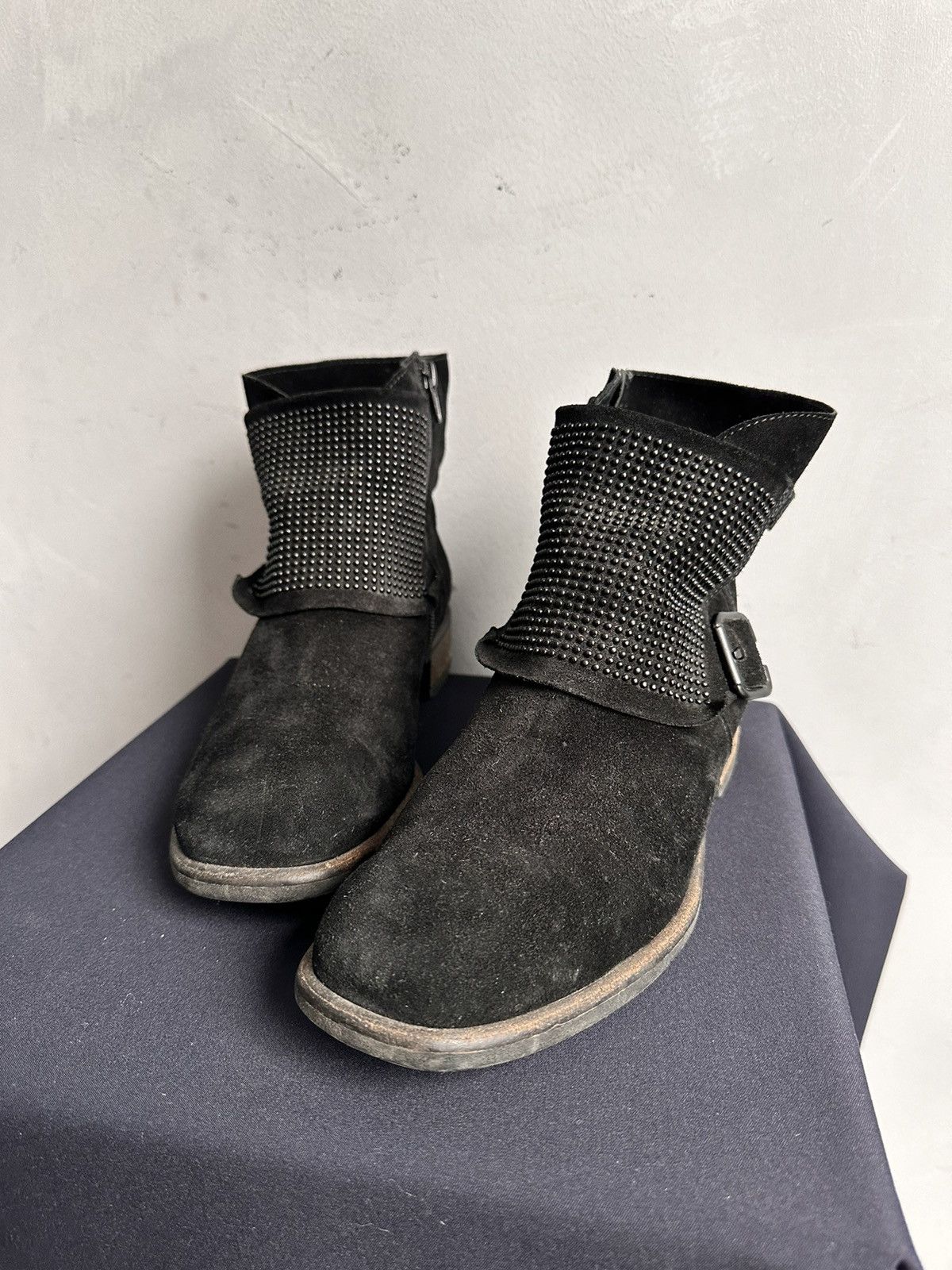 A.S.98 Leather Vintage New Rock Metal Zip AS 99 Bikkembergs Japan Size US 7 / EU 40 - 6 Thumbnail