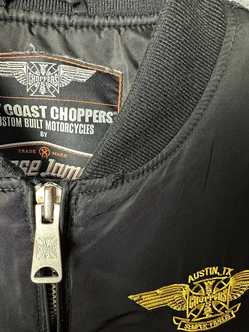 Vintage × West Coast Choppers West Cost Choppers Iron Cross Biker Bomber Jacket Size L Size US L / EU 52-54 / 3 - 9 Thumbnail