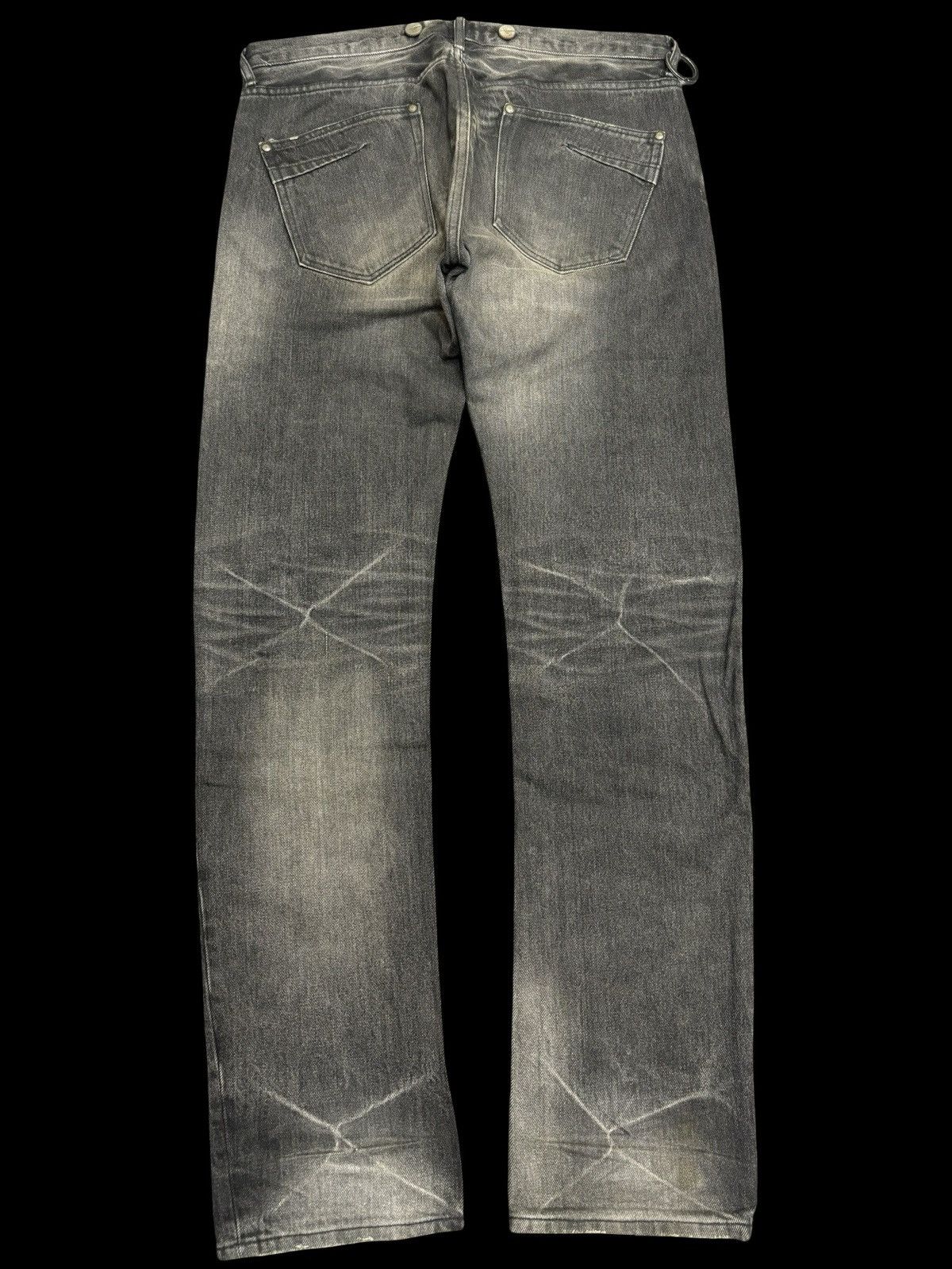 Designer 💥Archival💥H.N.B.M Sick Designer Curve Suspender Jeans F500 Size US 34 / EU 50 - 2 Thumbnail