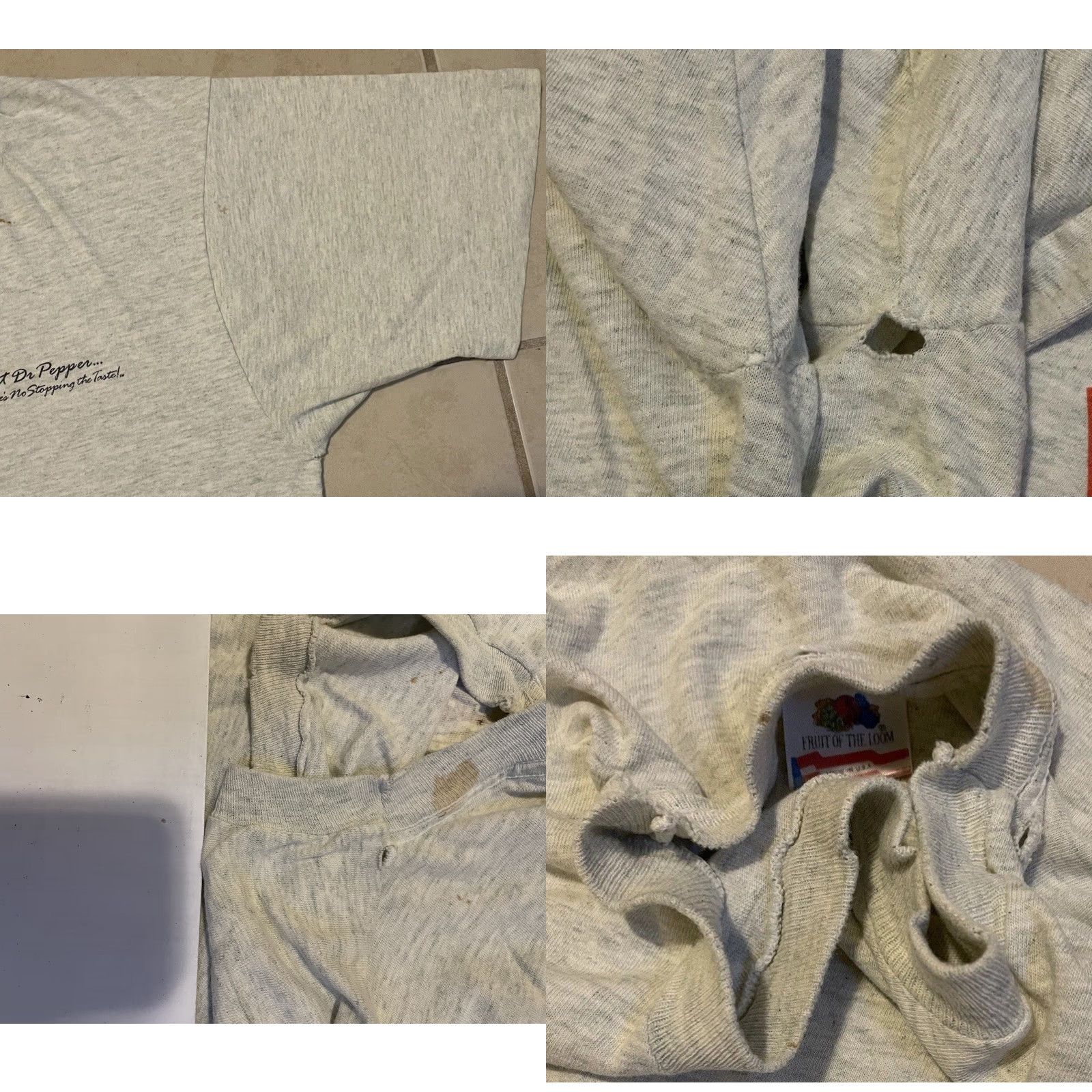 Vintage VINTAGE 90s Diet Dr Pepper Thrashed Faded Promo Shirt L Gray Coca Cola Coke Grunge Graphic Tee Men Short Sleeve Crew Neck Ghost Design Size US L / EU 52-54 / 3 - 9 Thumbnail