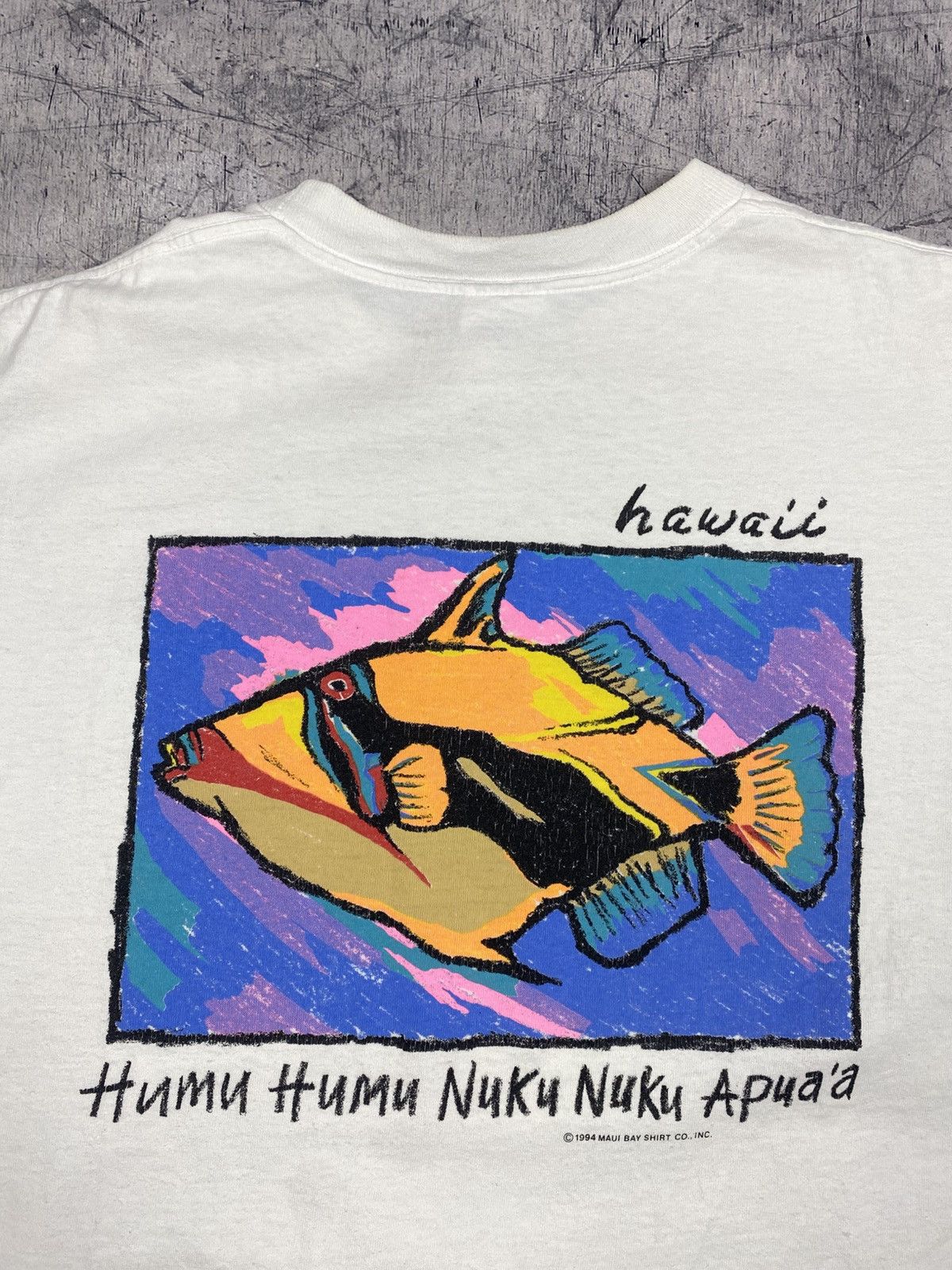 Other Vintage 1994 Maui Bay Hawaii Fish Graphic Tee Size US L / EU 52-54 / 3 - 3 Thumbnail