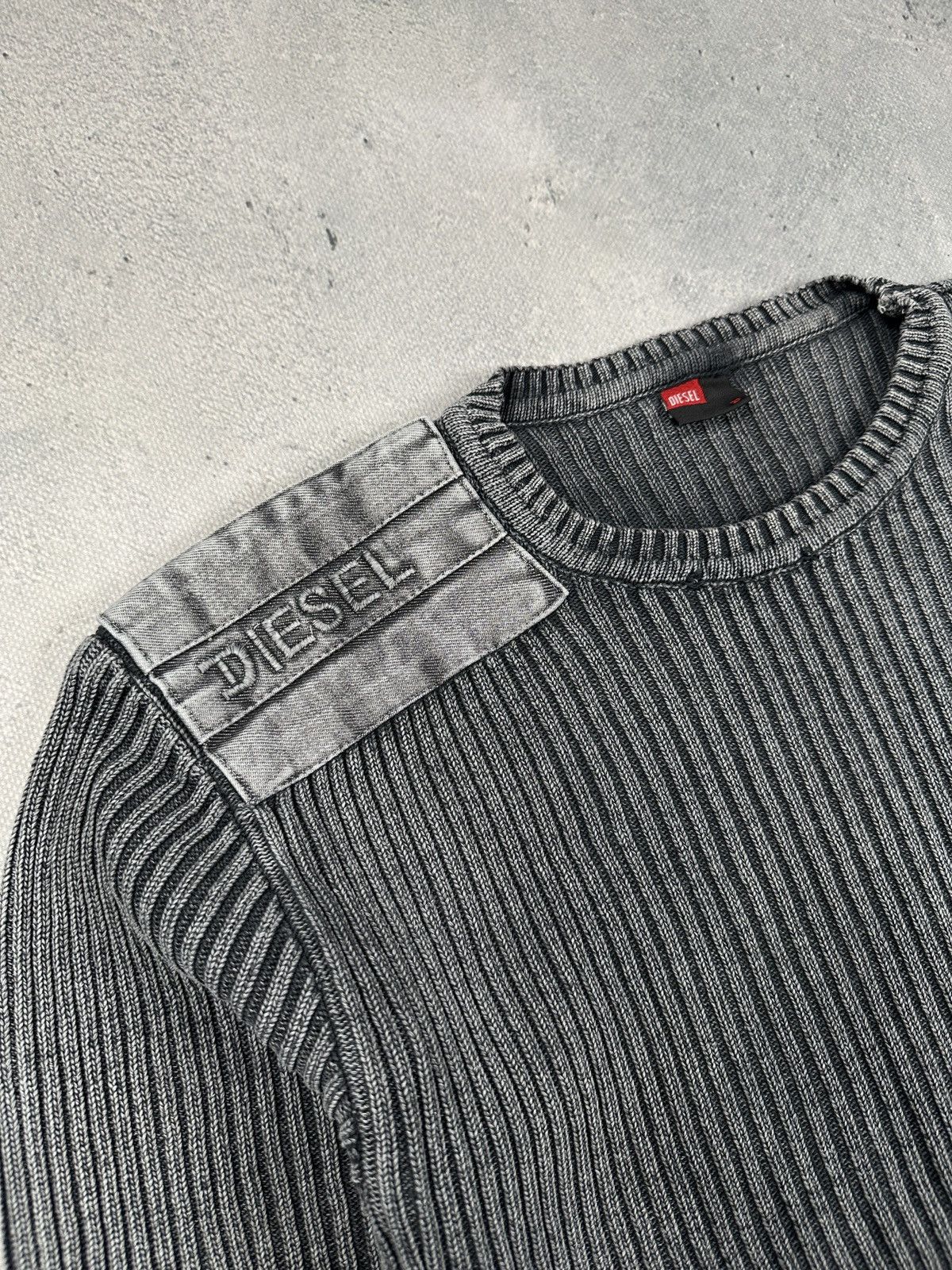 Diesel Vintage Diesel K-Martin Ribbed Knit Sweater Grey Archive Y2K Size US M / EU 48-50 / 2 - 5 Thumbnail