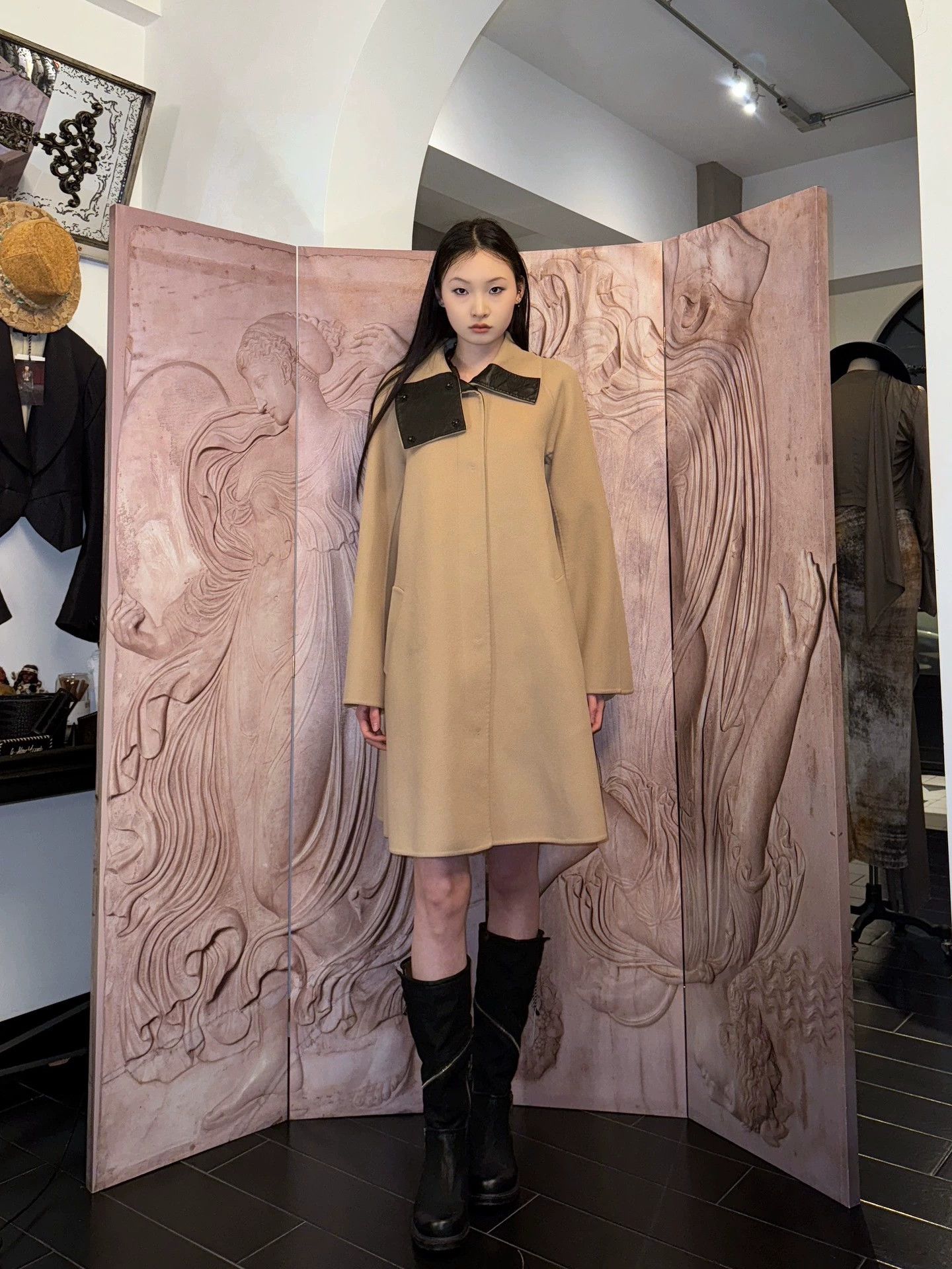 Jean Paul Gaultier Jean Paul Gaultier Oversized Leather Wool Overcoat Size S / US 4 / IT 40 - 3 Thumbnail