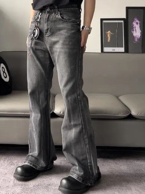 VIBE yuppie distressed washed flared jeans Size US 30 / EU 46 - 2 Thumbnail