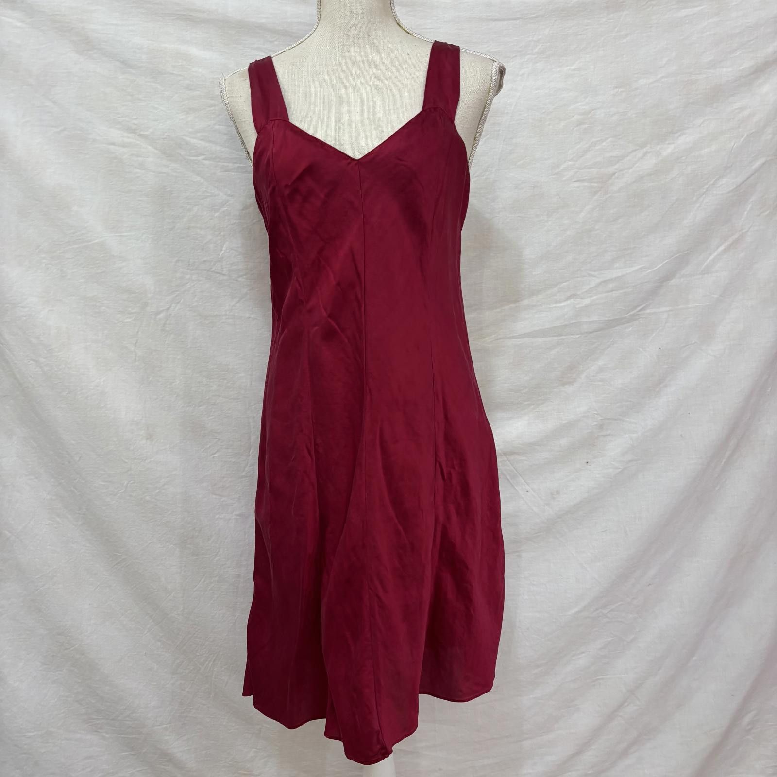 Other Y2K Red silk chemise nightgown lingerie sz medium Size ONE SIZE - 1 Thumbnail