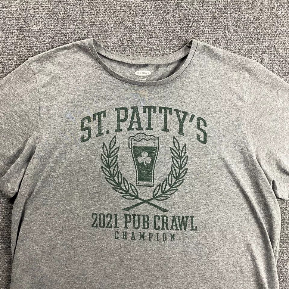 Old Navy Old Navy Shirt Men's Large Gray St. Patty's 2021 Pub Crawl Size US L / EU 52-54 / 3 - 2 Thumbnail