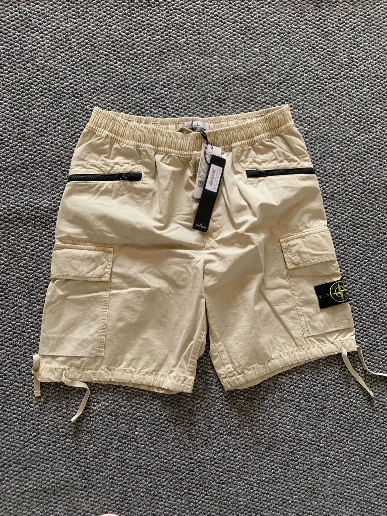 Stone Island stone island khaki washed cargo shorts Size US 34 / EU 50 - 1 Thumbnail