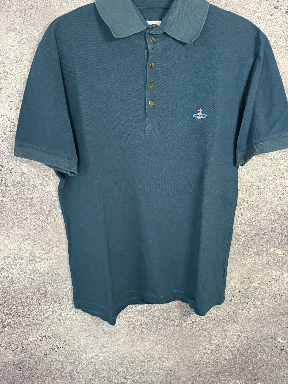 Vintage × Vivienne Westwood Vivienne Westwood Orbital Men’s Blue Embroidered Tee Size US XXL / EU 58 / 5 - 4 Thumbnail