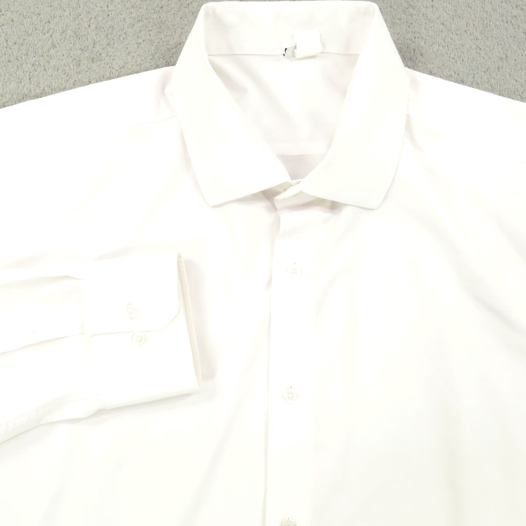 Vintage VINTAGE? No—State & Liberty Shirt XXXL Men Solid White Performance Long Sleeve Button Up Size US XXL / EU 58 / 5 - 2 Thumbnail