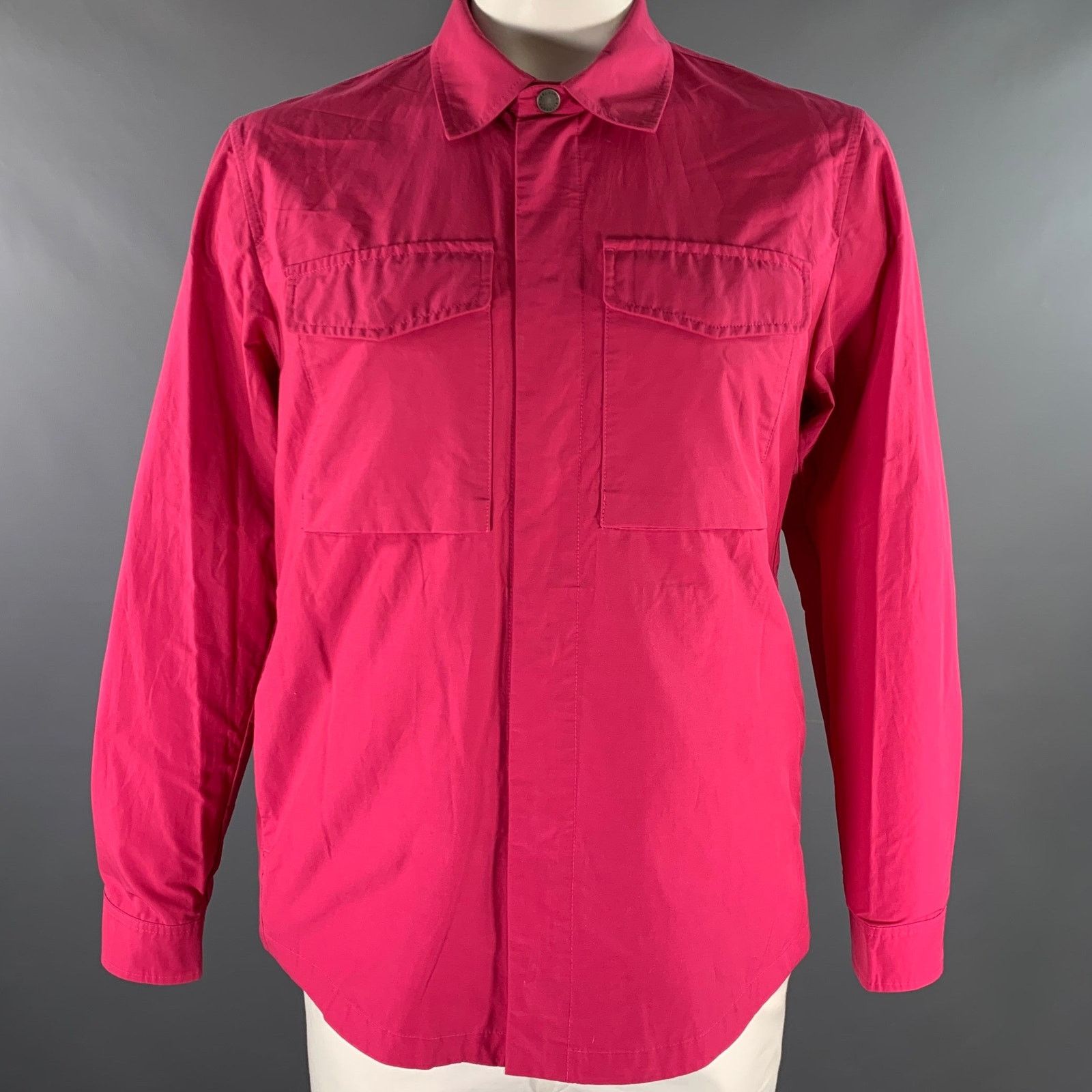 Baracuta BARACUTA Size 42 Pink Fuchsia Polyester Cotton Shirt Jacket Size US L / EU 52-54 / 3 - 1 Thumbnail