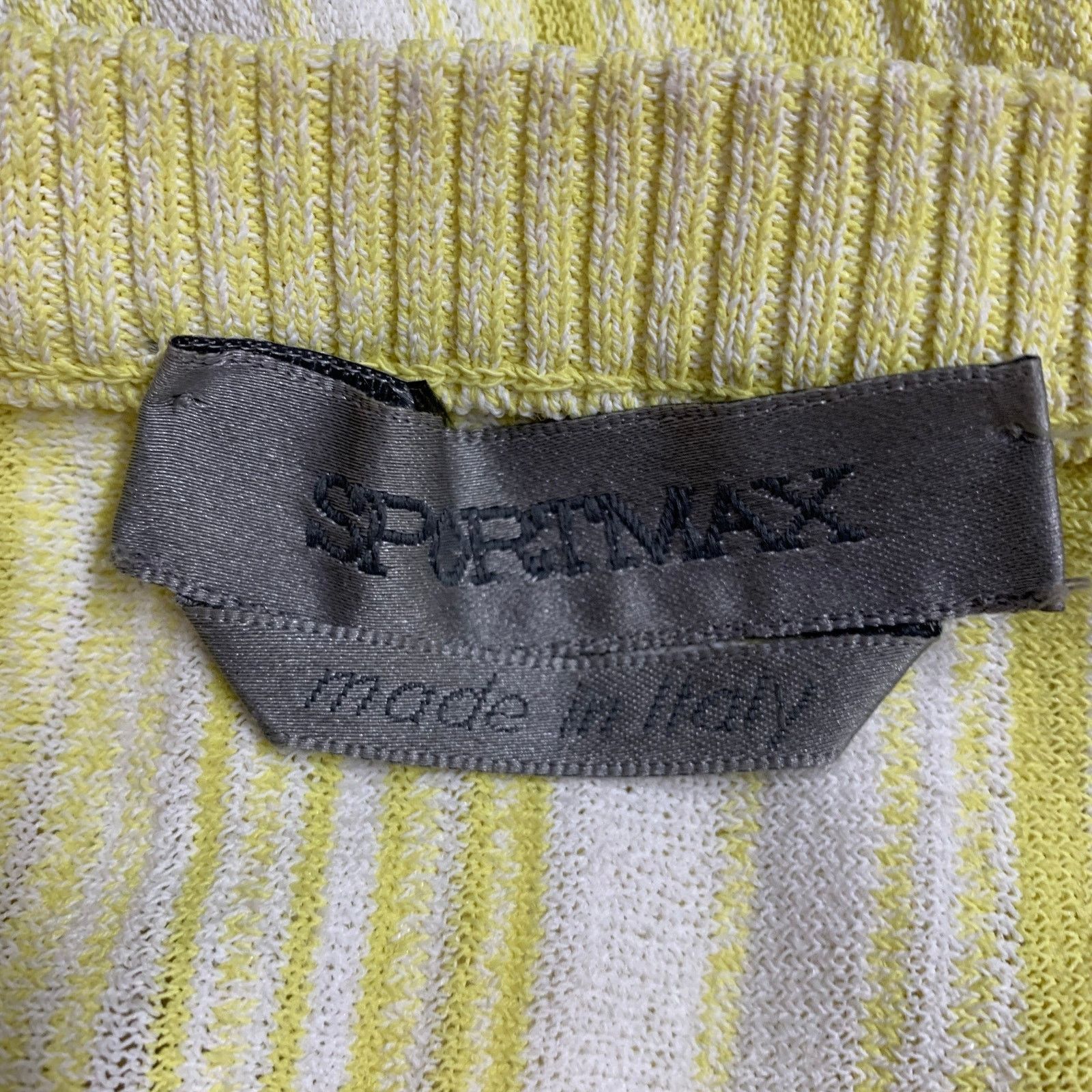 Sportmax SPORTMAX Size M Yellow Pink Rib Knit Crew Neck Casual Top Size M / US 6-8 / IT 42-44 - 6 Thumbnail
