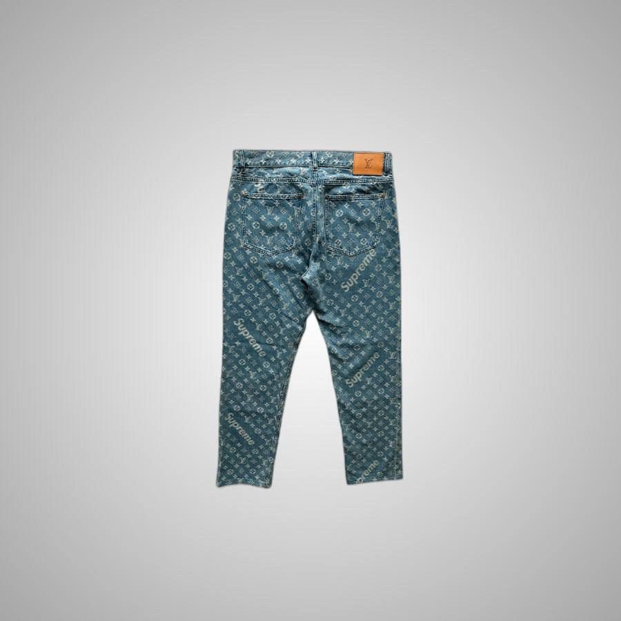 Louis Vuitton LOUIS VUITTON SUPREME BLUE MONOGRAM JEANS Size US 32 / EU 48 - 2 Thumbnail
