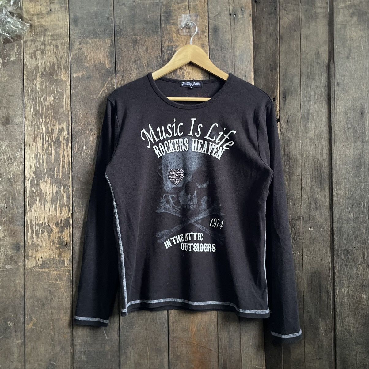 トップス in the attic skull design tee In The Attic Vintage In The Attic Punk Skull Tee Shirt | Grailed