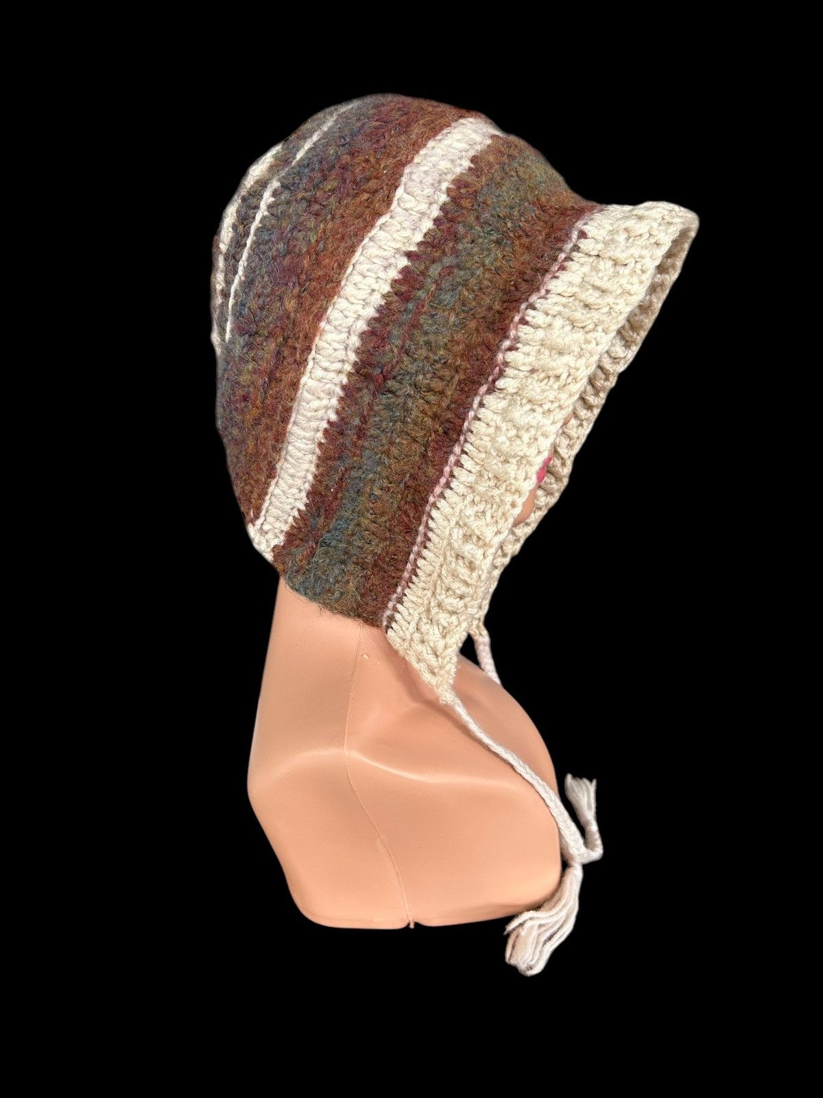 Japanese Brand × Kapital × Vintage Crochet Knitted Handmade hairy Beanie Hats Rare Size ONE SIZE - 2 Thumbnail