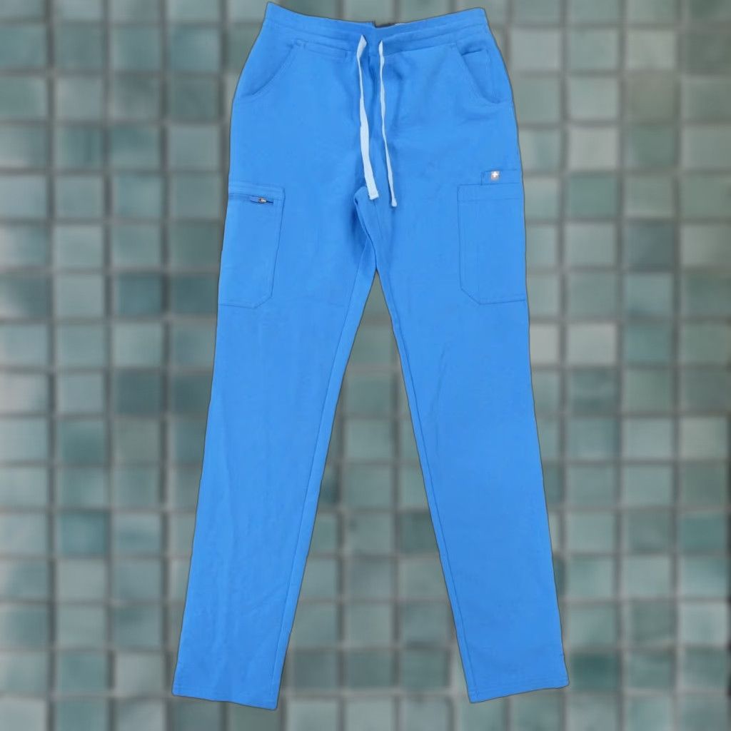 Vintage FIGS Scrub Pants Womens XS Blue Drawstring Size 26" / US 2 / IT 38 - 1 Thumbnail