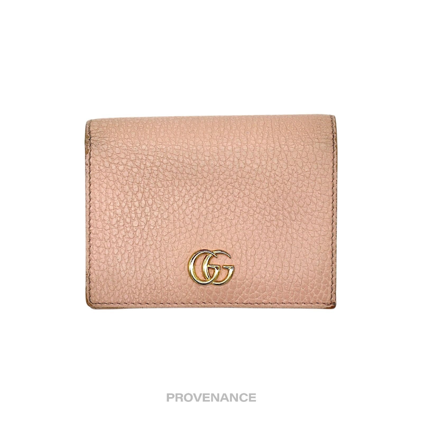 Gucci 🔴 Gucci GG Marmont Card Holder Wallet - Pink Leather Size ONE SIZE - 1 Thumbnail