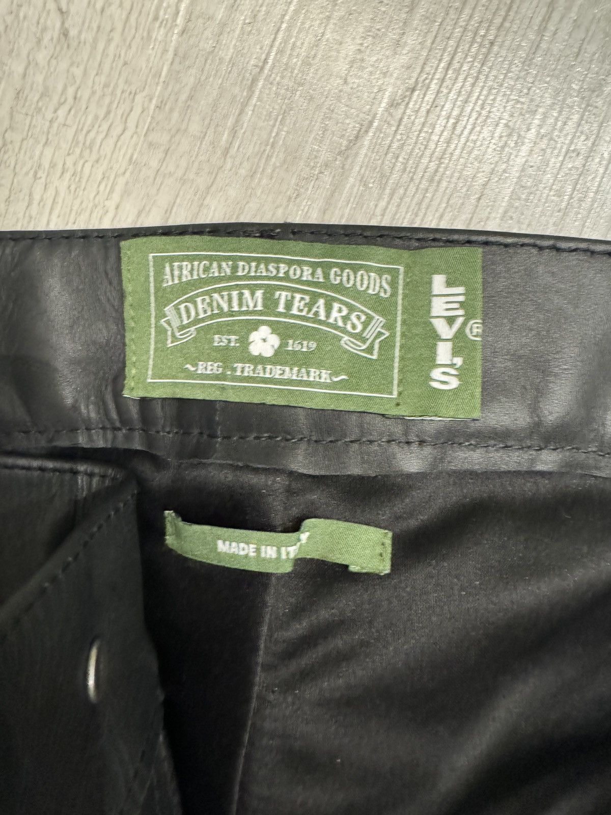 DENIM TEARS Denim Tears Black Leather Pants size 36 Size US 36 / EU 52 - 3 Thumbnail