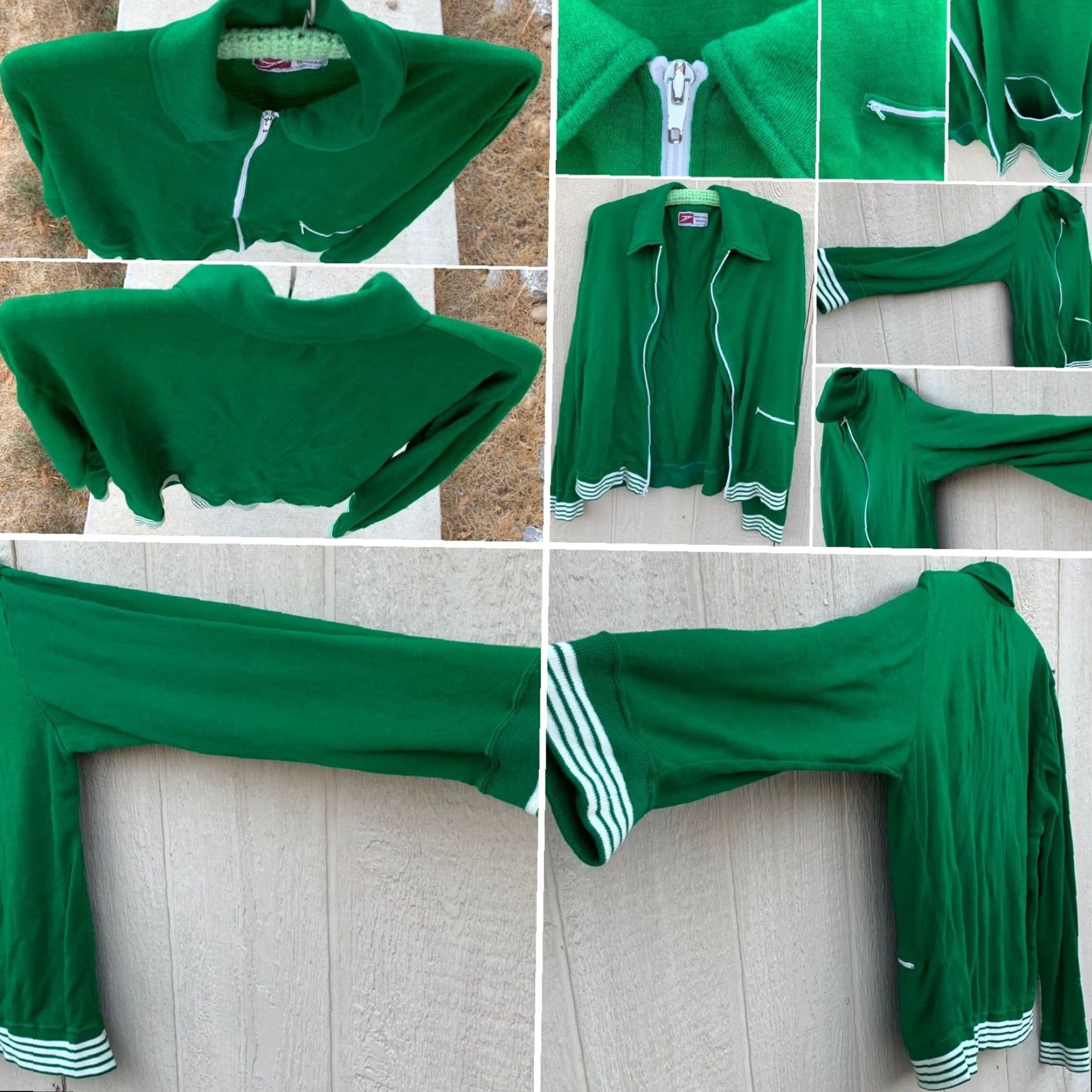Vintage VINTAGE White Stag Speedo track jacket Mens Jacket L White 90s Vintage Winter Spring Summer Fall Japan Zip Size US L / EU 52-54 / 3 - 3 Thumbnail