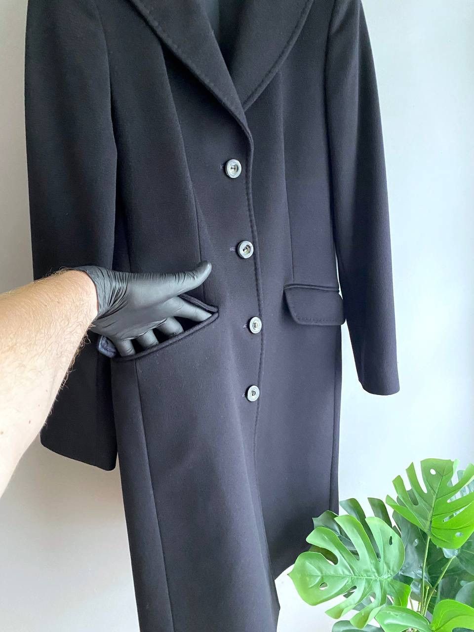 Designer × Max Mara Max Mara Studio Women's Wool Black Coat Size M / US10 / UK12 Size M / US 6-8 / IT 42-44 - 11 Thumbnail